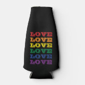 LGBTQ Gay Pride Love  Herhaalde tekst Flesjeskoeler (Voorkant)