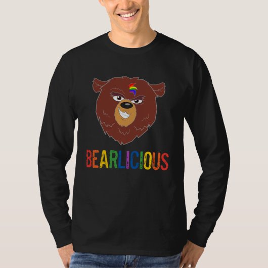 LGBTQ Gay Pride Month Parade Festival Bearlicious  T-shirt (Voorkant)