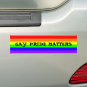 LGBTQ Gay Pride Rainbow Flag Bumpersticker (Op auto)