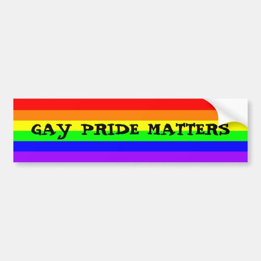 LGBTQ Gay Pride Rainbow Flag Bumpersticker (Voorkant)
