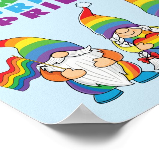 LGBTQ Gay Pride Rainbow Gnomes Poster (Hoek)