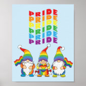 LGBTQ Gay Pride Rainbow Gnomes Poster (Voorkant)