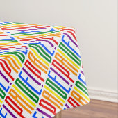 LGBTQ Gay Pride Rainbow Typography Patroon Tafelkleed (Voorbeeld)