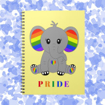 LGBTQ gay pride - schattige olifant met regenboogv