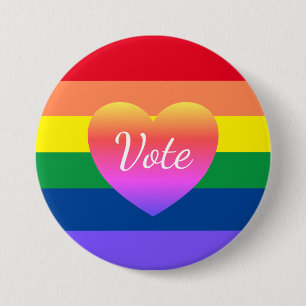 LGBTQ Gay Pride stemming 2024 Verkiezingen Politie Ronde Button 7,6 Cm