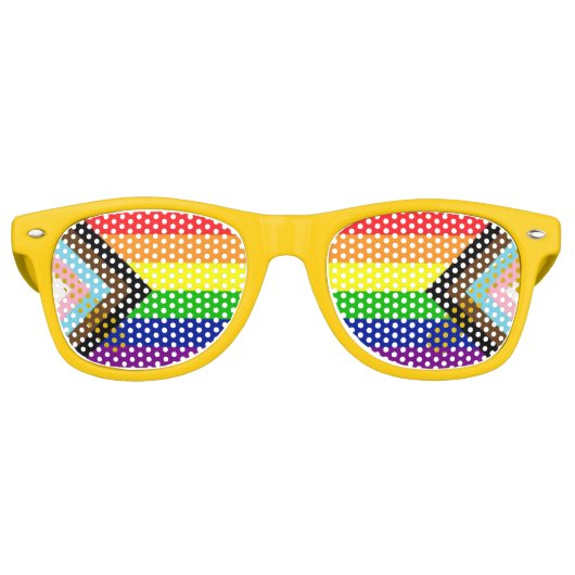 LGBTQ+ Gay Progress Pride Klassieke Zonnebril (Voorkant)
