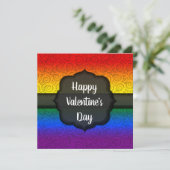  LGBTQ Gay Rainbow-Valentijnsdag Kaart (Staand voorkant)