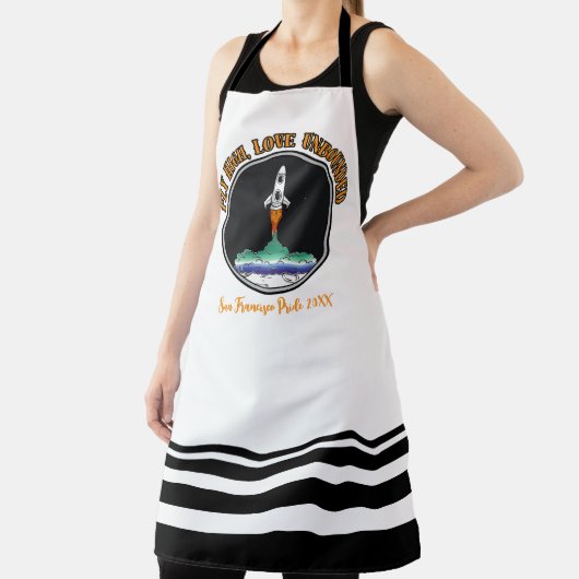 LGBTQ Gay Vlag, Vlieg Hoog, Liefde Onbegrensd Schort (Insitu)