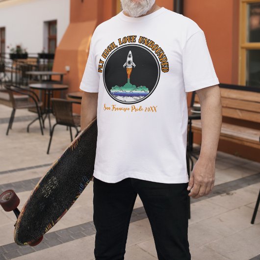 LGBTQ Gay Vlag, Vlieg Hoog, Liefde Onbegrensd T-shirt