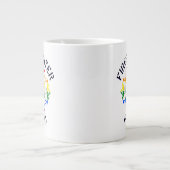 LGBTQ - gekleurde brandweerman Maltees dwarsontwer Grote Koffiekop (Voorkant)
