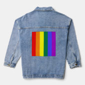 LGBTQ+ GELIJKHEID REGENBOOGVLAG DENIM JACKET (Achterkant)