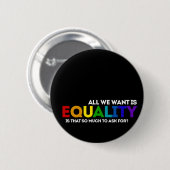 LGBTQ-gelijkheid Ronde Button 5,7 Cm (Voorkant /achterkant)
