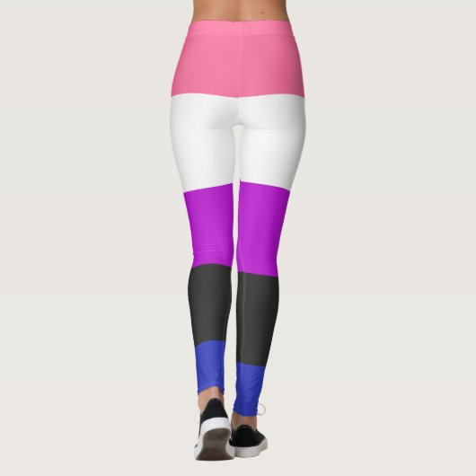 LGBTQ Genderfluid Pride Vlag Leggings (Achterkant)