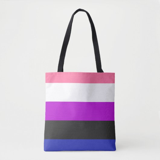LGBTQ Genderfluid Pride Vlag Tote Bag (Voorkant)