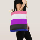 LGBTQ Genderfluid Pride Vlag Tote Bag (Dichtbij)
