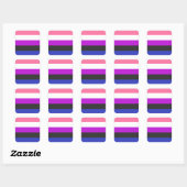 LGBTQ Genderfluid Pride Vlag Vierkante Sticker (Vel)