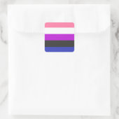 LGBTQ Genderfluid Pride Vlag Vierkante Sticker (Tas)