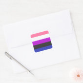 LGBTQ Genderfluid Pride Vlag Vierkante Sticker (Envelop)