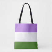 LGBTQ Genderqueer Pride Vlag Tote Bag (Voorkant)