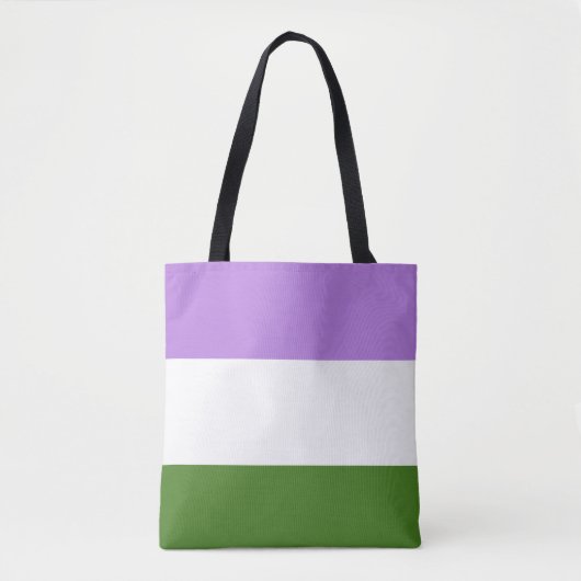 LGBTQ Genderqueer Pride Vlag Tote Bag (Voorkant)