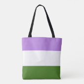 LGBTQ Genderqueer Pride Vlag Tote Bag (Achterkant)