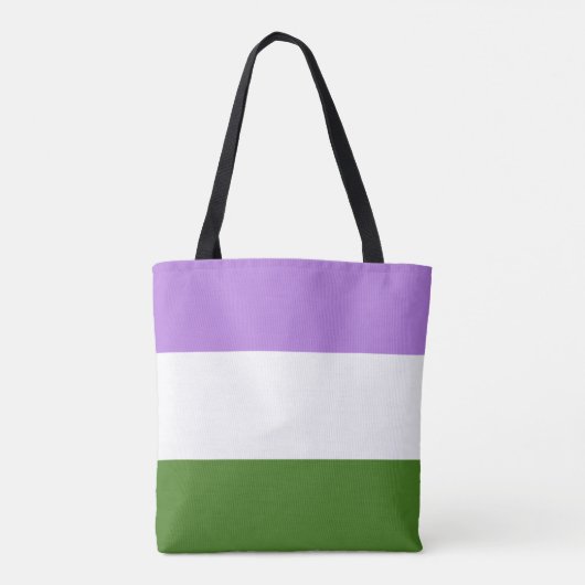 LGBTQ Genderqueer Pride Vlag Tote Bag (Achterkant)