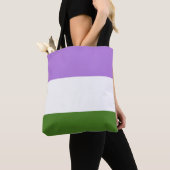 LGBTQ Genderqueer Pride Vlag Tote Bag (Dichtbij)