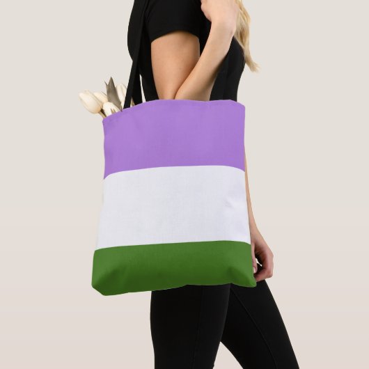 LGBTQ Genderqueer Pride Vlag Tote Bag (Dichtbij)