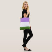 LGBTQ Genderqueer Pride Vlag Tote Bag (Op model)