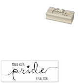 LGBTQ gepersonaliseerd script ambachtsman gemaakt  Rubberstempel (Gestempeld)