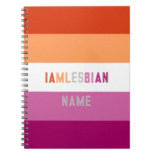 LGBTQ Gepersonaliseerde aangepaste Lesbische vlag  Notitieboek