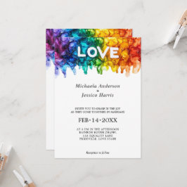 🌈 LGBTQ geschilderd met liefde bruiloft Kaart