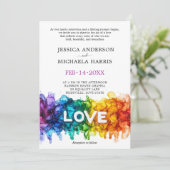 🌈 🐦 LGBTQ Geschilderd Met Liefde trouwkaart Kaart (Staand voorkant)