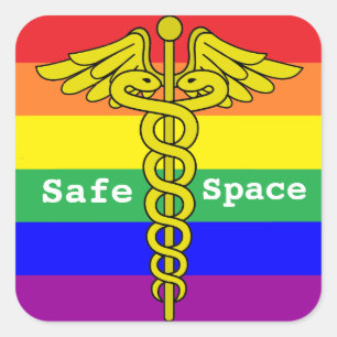 LGBTQ Gezondheidszorg Veilige Ruimte Vierkante Sticker