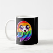 LGBTQ Ghost Rainbow Gay Pride Grappig Koffiemok (Links)