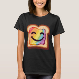 LGBTQ glimlachende plak toast bekroond met levendi T-shirt