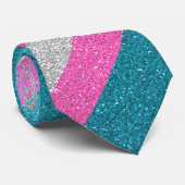 LGBTQ Glitter Transgender Gay Pride Sparkles Stropdas (Opgerold)