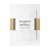 LGBTQ Gold Black Uitnodiging Uitnodigingen Wikkel (Voorkant Voorbeeld)