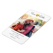 LGBTQ Gold Heart Sparen de Datum met Foto Magneet (Linkerzijde)