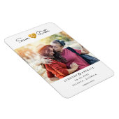 LGBTQ Gold Heart Sparen de Datum met Foto Magneet (Rechterzijde)