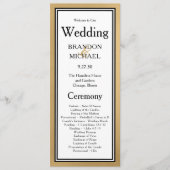 LGBTQ Gold Modern huwelijksprogramma Programmakaart (Voorkant)