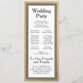 LGBTQ Gold Modern huwelijksprogramma Programmakaart (Achterkant)