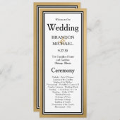 LGBTQ Gold Modern huwelijksprogramma Programmakaart (Voorkant / Achterkant)