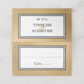 LGBTQ Gold Moderne Trouwplaats Kaart Plaatskaartje (Buitenkant ongevouwen)