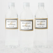 LGBTQ Goud Modern Bruiloft Water Fles Label Waterfles Etiket (Flessen)
