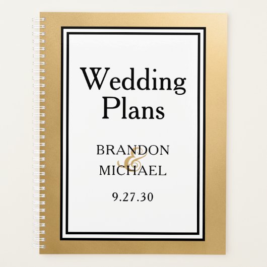 LGBTQ Gouden Moderne Trouwplanner Planner (Voorkant)