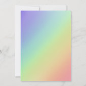 LGBTQ Gradiënt Rainbow Minimalist Monogram Pride Kaart (Achterkant)