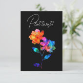 LGBTQ GRAPPIGE Huwelijksdatum WIJZIGEN Petals & P Informatiekaartje (Staand voorkant)