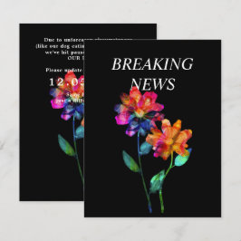 LGBTQ GRAPPIGE Huwelijksdatum WIJZIGING Petals & Informatiekaartje