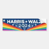 LGBTQ Harris Walz 2024 Bumpersticker (Voorkant)